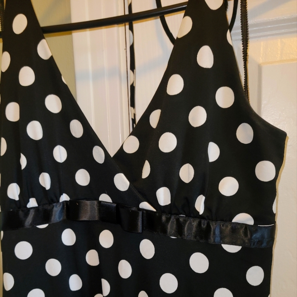 Black and White Vintage Polka Dot Dress